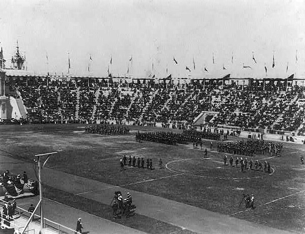 Soldiers from Fort Porter & the 74th Regiment escorted McKinley into the stadium